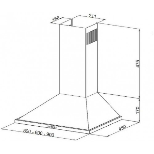 Каминная вытяжка Evelux Hugge 60 IR (бежевый) 3