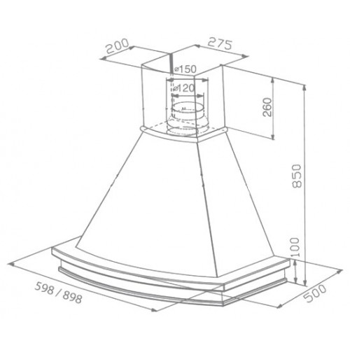 Каминная вытяжка FABER Best Trendy Wb A90 C/F (110.0338.675) (бежевый) 1