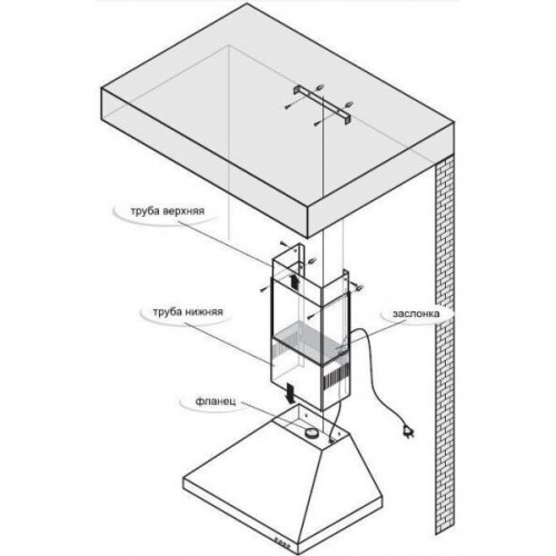 Каминная вытяжка GEFEST ВО-10 К45 (белый) 6