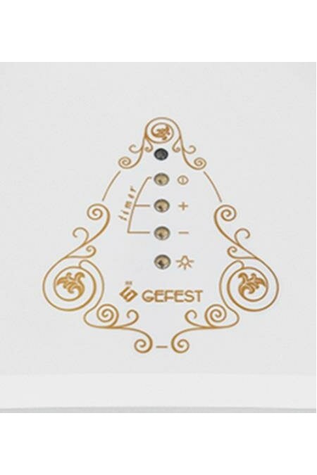 Каминная вытяжка GEFEST ВО-1604 К82 (белый с рисунком ретро) 1