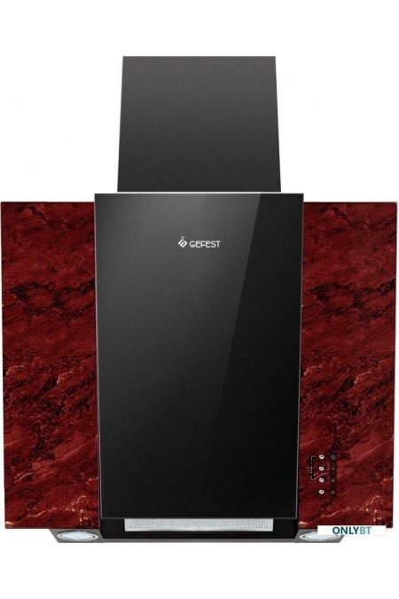 Каминная вытяжка GEFEST ВО-3603 К55 (рубиновый с рисунком мрамор ретро) 