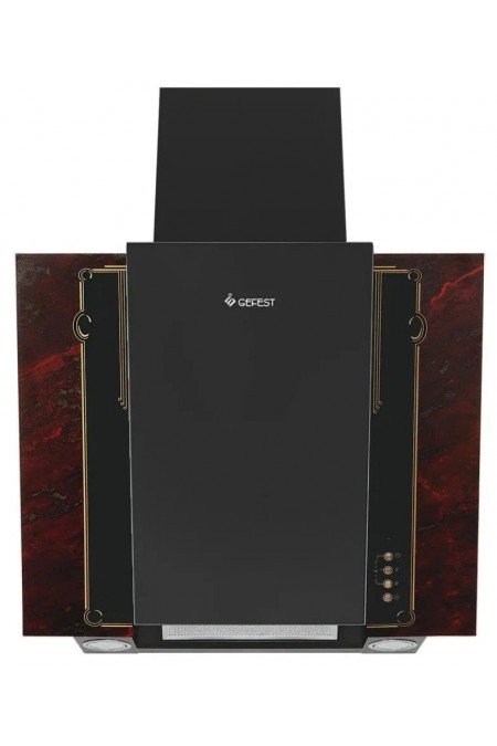 Каминная вытяжка GEFEST ВО-3603 К55 (рубиновый с рисунком мрамор ретро) 1