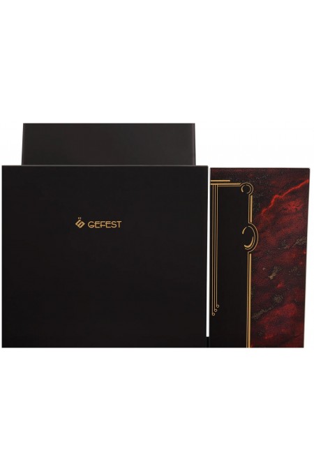 Каминная вытяжка GEFEST ВО-3603 К55 (рубиновый с рисунком мрамор ретро) 2