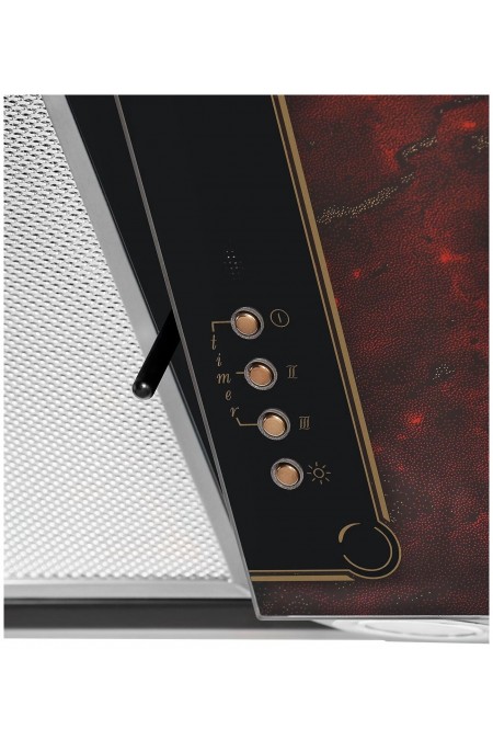 Каминная вытяжка GEFEST ВО-3603 К55 (рубиновый с рисунком мрамор ретро) 3