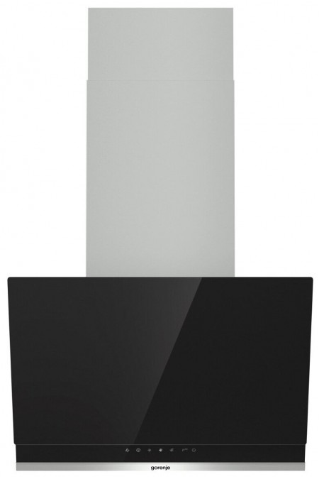 Каминная вытяжка Gorenje WHI649X21P (нержавеющая сталь/черное стекло) 
