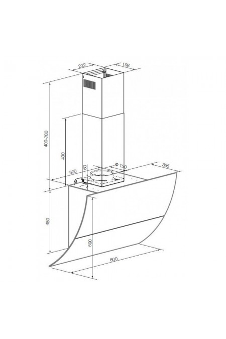 Каминная вытяжка GRAUDE DH 60.3 WE (белый) 1