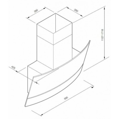 Каминная вытяжка GRAUDE DH 60.3 WE (белый) 7