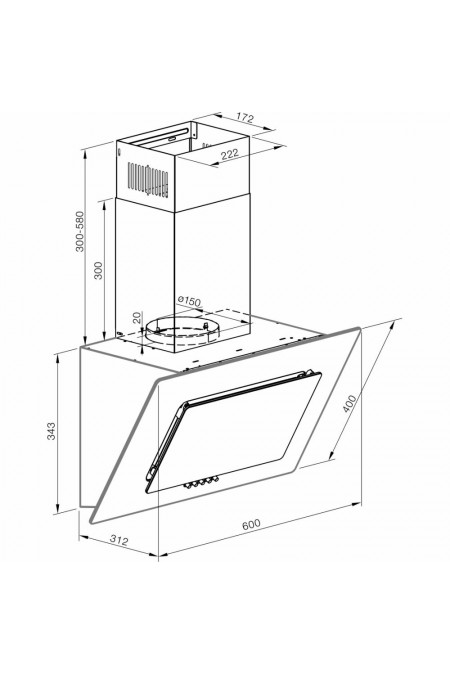 Каминная вытяжка Graude DHE 60.1 C (кремовый) 4