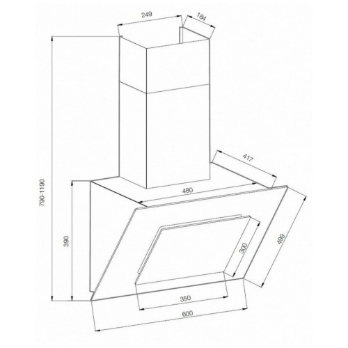 Каминная вытяжка GRAUDE DHK 60.0 EL (белый) 1