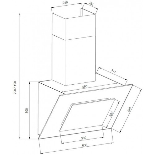 Каминная вытяжка GRAUDE DHK 60.0 EL (белый) 4