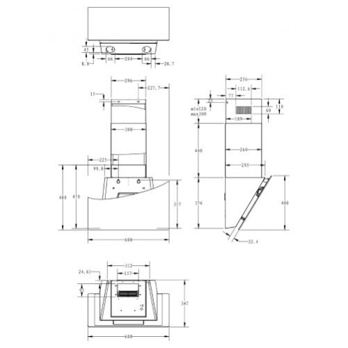 Каминная вытяжка Haier HVX-W692GB (черный) 4