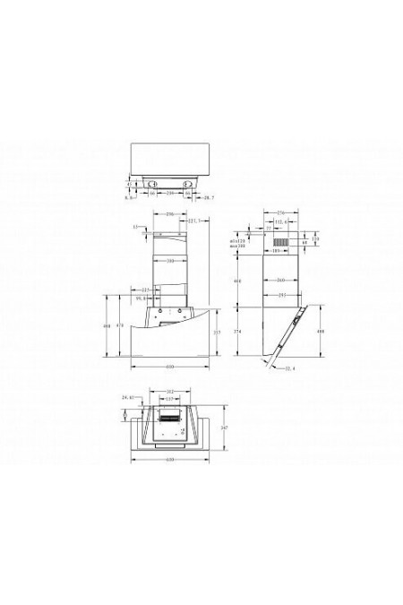 Каминная вытяжка Haier HVX-W692GW (белый) 1