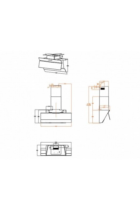 Каминная вытяжка Haier НVX-W992GBA (черный) 1