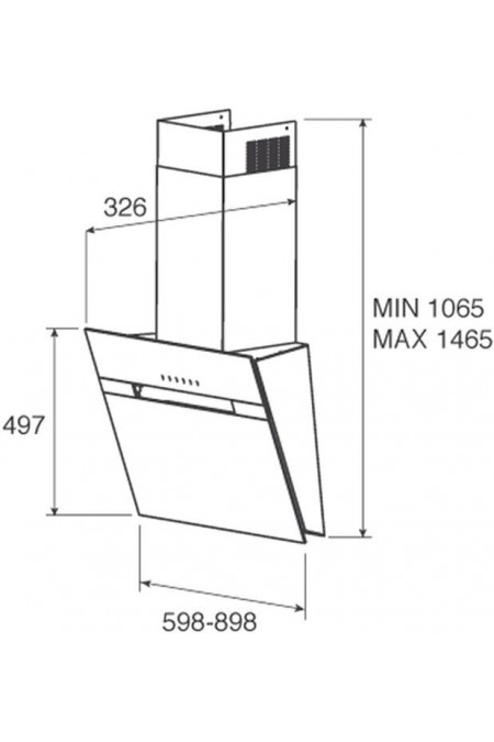 Каминная вытяжка JetAir BONNY BL 60 A (черный) 2