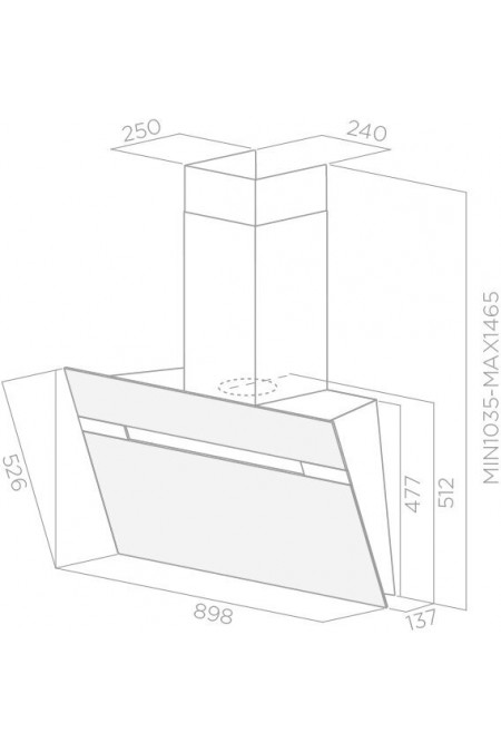 Каминная вытяжка Jetair BONNY WH 90 A (PRF0099983A) (белый) 1