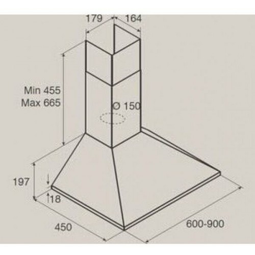 Каминная вытяжка Jetair Gaia IX/A/60 (нержавеющая сталь) 1