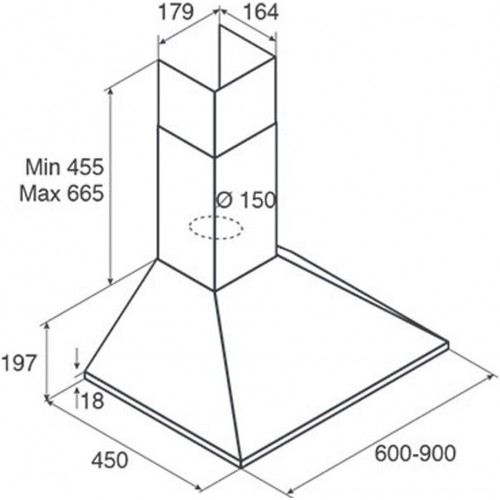 Каминная вытяжка Jetair Gaia WH/A/60 (белый) 1
