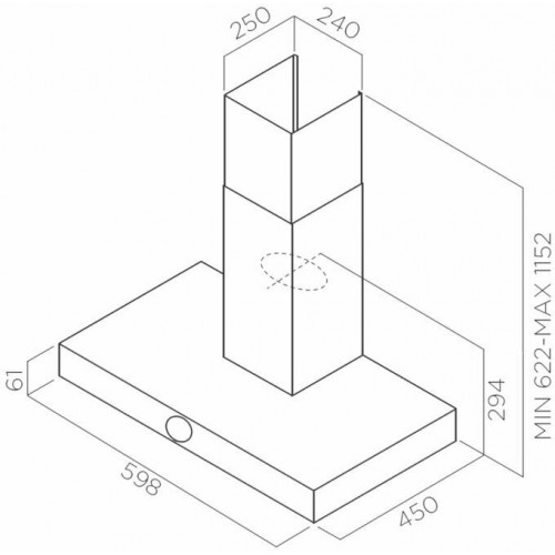 Каминная вытяжка JETAIR TOUCH BL/A/60 (черный) 4