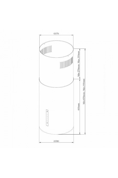 Каминная вытяжка Korting KHA 39970 N Cylinder (черный) 1