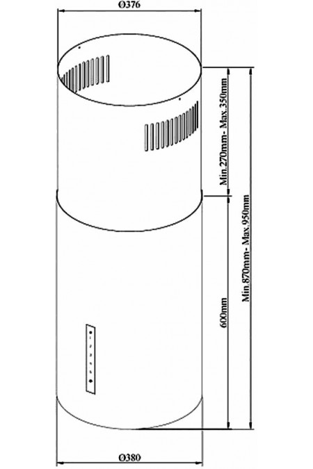 Каминная вытяжка Korting KHA 39970 W Cylinder (белый) 2