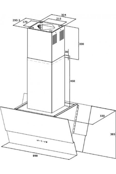 Каминная вытяжка Korting KHA 99750 GW (белый) 1