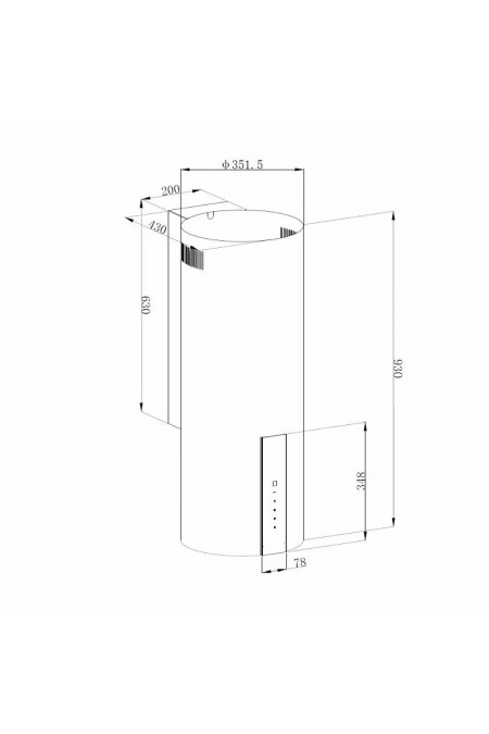 Каминная вытяжка Korting KHC 35969 DW Cylinder (белый) 1