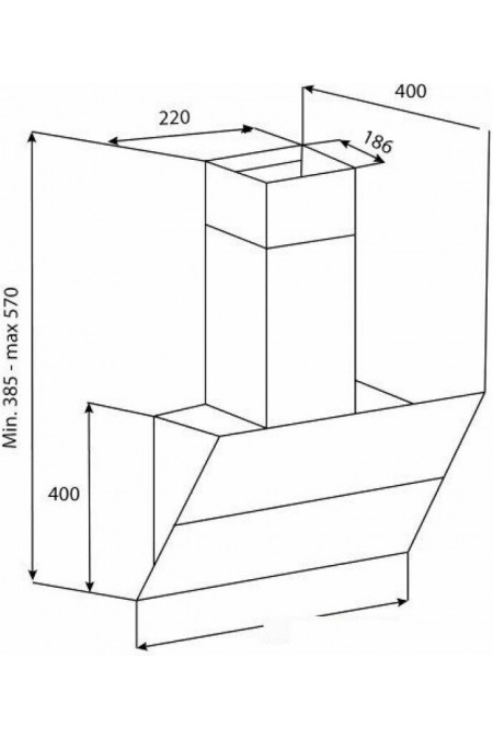 Каминная вытяжка Korting KHC 65070 GN (черный) 1