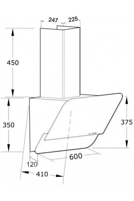 Каминная вытяжка Korting KHC 66135 GN (черный) 5