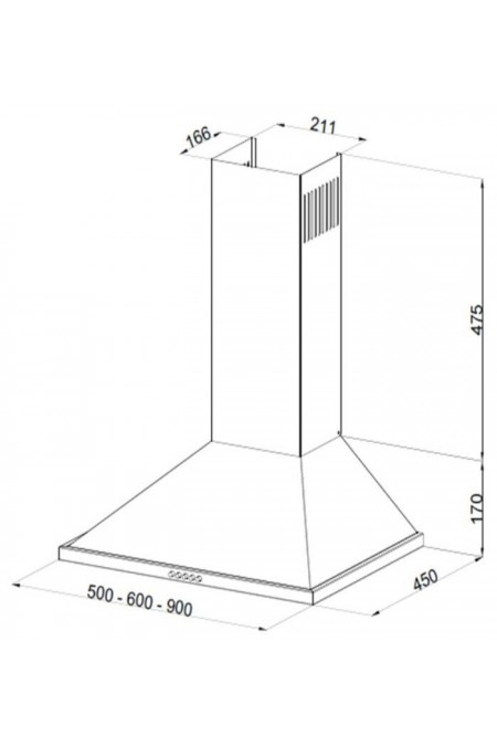 Каминная вытяжка Korting KHC 6750 RB (слоновая кость/бронза) 