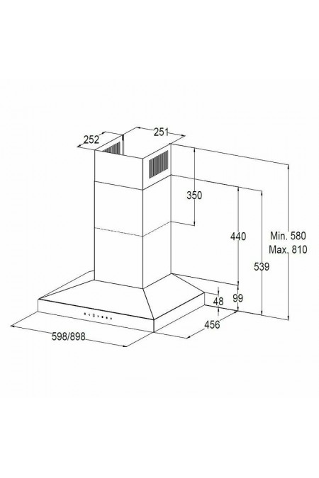 Каминная вытяжка Korting KHC 6831 NGN (черный) 1