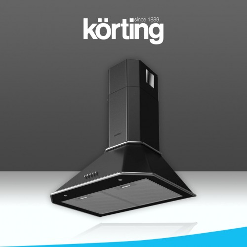 Каминная вытяжка Korting KHC 6839 NX (матовый черный/хром) 3