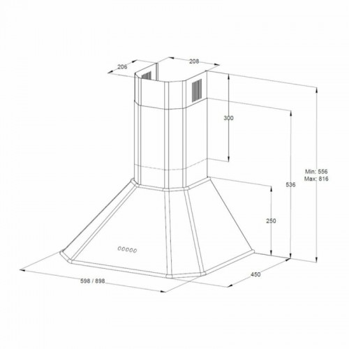 Каминная вытяжка Korting KHC 6839 RB (слоновая кость/бронза) 2