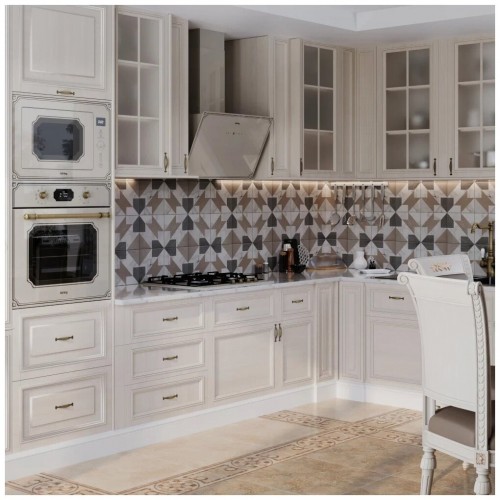 Каминная вытяжка Korting KHC 69059 RGB (слоновая кость/золото) 2