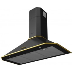 Каминная вытяжка Korting KHC 9839 RGN (матовый черный/золото)
