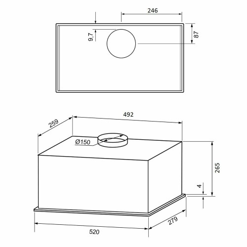 Каминная вытяжка Krona ASPEN 600 WHITE SGC (белый) 4