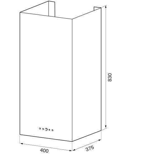 Каминная вытяжка Krona DITA R 400 PB (нержавеющая сталь) 9