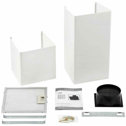 Каминная вытяжка Krona LIVA 500 WHITE PB (белый) 6