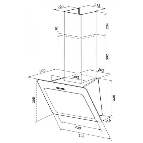 Каминная вытяжка Krona LIVA PB 600 (черный) 4
