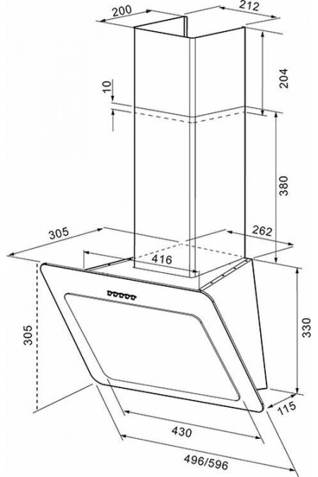 Каминная вытяжка Krona LIVA S 600 (белый) 5