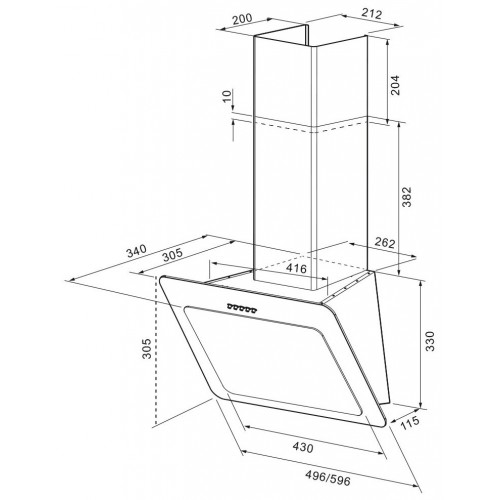 Каминная вытяжка Krona LIVA S 600 (белый) 8