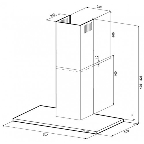 Каминная вытяжка Krona RINA 600 PB (черный) 5