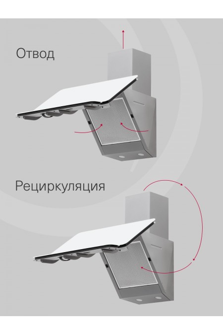 Каминная вытяжка Krona SATURN 600 DN WHITE 4S (белый) 1