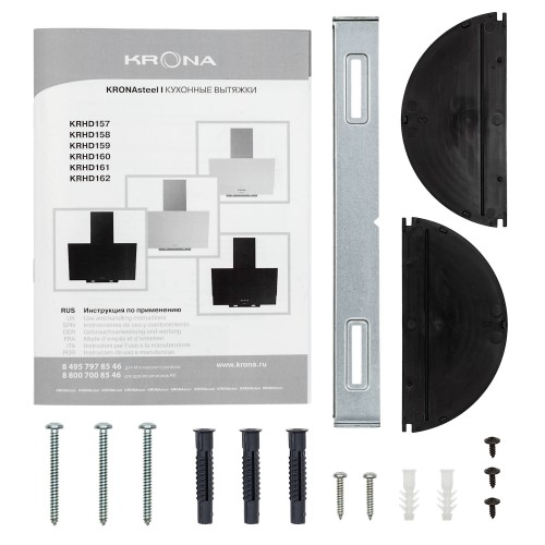 Каминная вытяжка Krona VEREIN II 600 BLACK S (черный) 3