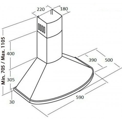 Каминная вытяжка Kuppersberg BONA 60 B Bronze (антрацит/бронзовый) 5