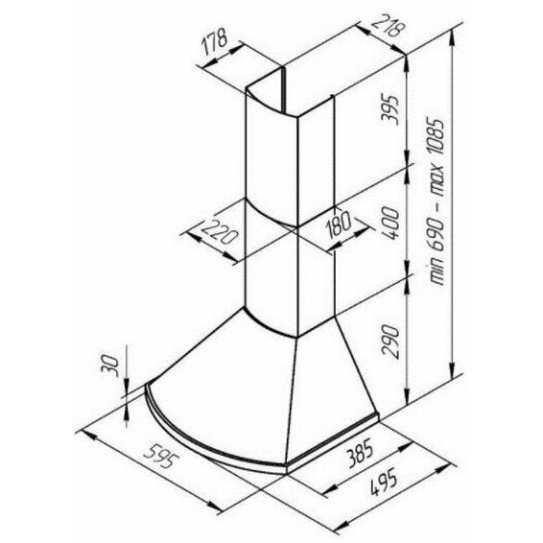 Каминная вытяжка Kuppersberg BONA 60 B Bronze (антрацит/бронзовый) 7