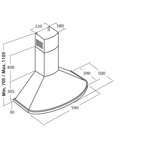 Каминная вытяжка Kuppersberg BONA 60 C Bronze (бежевый) 1