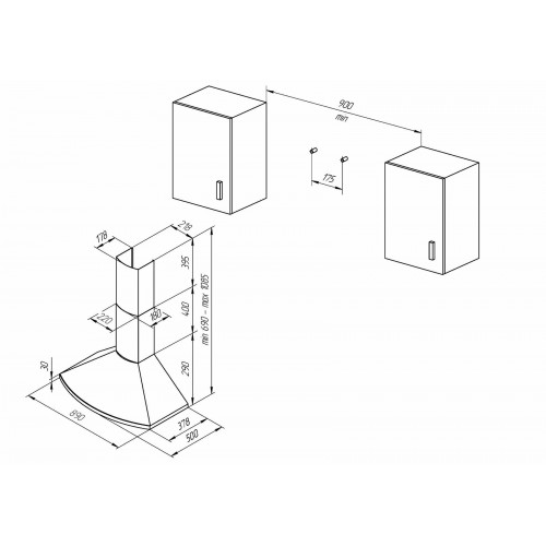Каминная вытяжка Kuppersberg BONA 90 B Bronze (антрацит/бронзовый) 3
