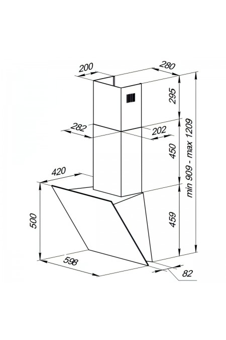 Каминная вытяжка Kuppersberg F 660 (черный) 3
