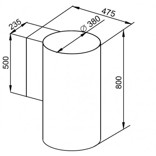 Каминная вытяжка Kuppersberg WL-TUBA B (черный) 6