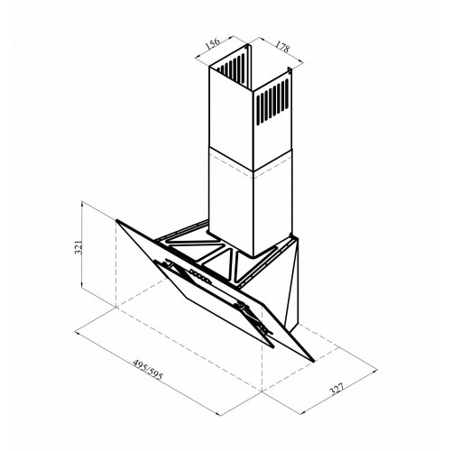 Каминная вытяжка LEX MIRA G 600 (белый) 6